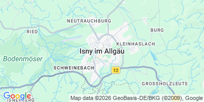 Karte Isny im Allgäu