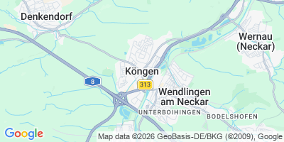 Karte Köngen
