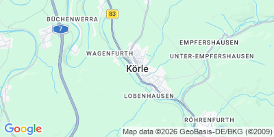 Karte Körle