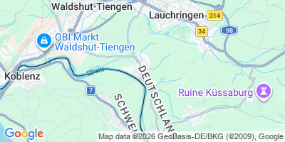 Karte Küssaberg
