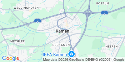 Karte Kamen, Stadt