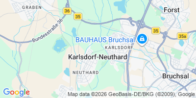 Karte Karlsdorf-Neuthard