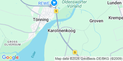 Karte Karolinenkoog