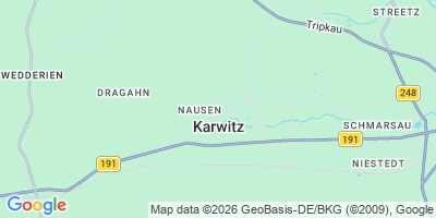 Karte Karwitz
