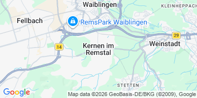 Karte Kernen im Remstal