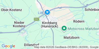 Karte Kirchberg (Hunsrück), Stadt