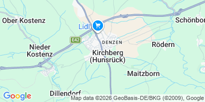 Karte Kirchberg (Hunsrück)