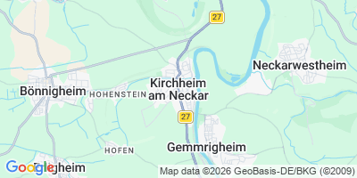Karte Kirchheim am Neckar