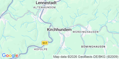 Karte Kirchhundem