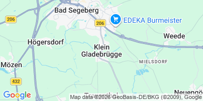 Karte Klein Gladebrügge