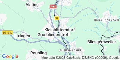Karte Kleinblittersdorf