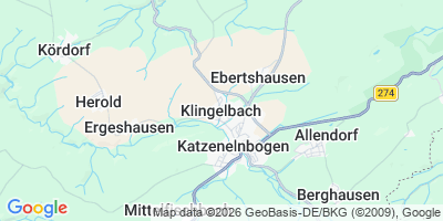 Karte Klingelbach