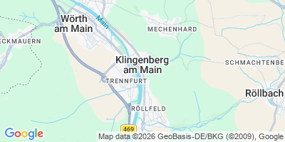 Karte Klingenberg a.Main