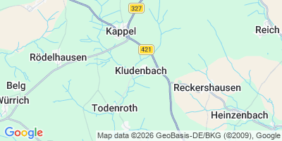 Karte Kludenbach