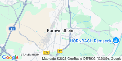 Karte Kornwestheim