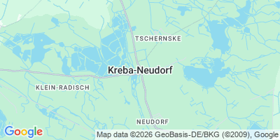 Karte Kreba-Neudorf / Chrjebja-Nowa Wjes