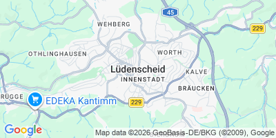 Karte Lüdenscheid, Stadt
