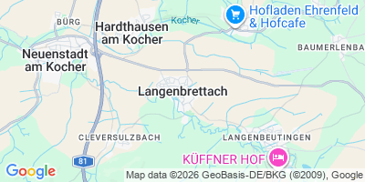 Karte Langenbrettach