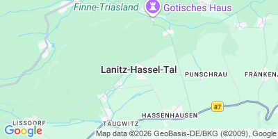 Karte Lanitz-Hassel-Tal