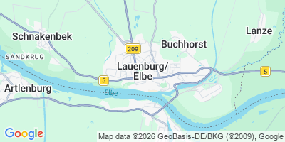 Karte Lauenburg/Elbe