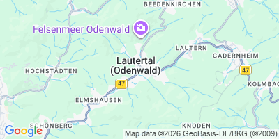 Karte Lautertal (Odenwald)