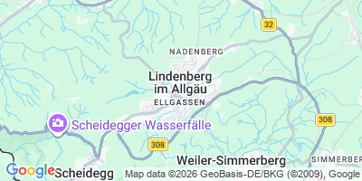 Karte Lindenberg i.Allgäu