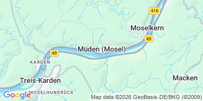 Karte Müden (Mosel)