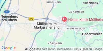 Karte Müllheim im Markgräflerland