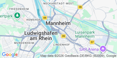 Karte Mannheim, Universitätsstadt