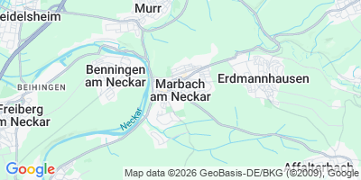 Karte Marbach am Neckar