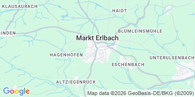 Karte Markt Erlbach