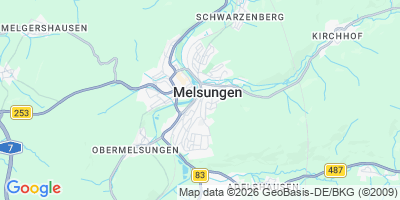 Karte Melsungen