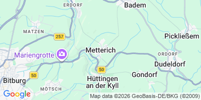 Karte Metterich