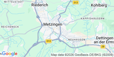 Karte Metzingen