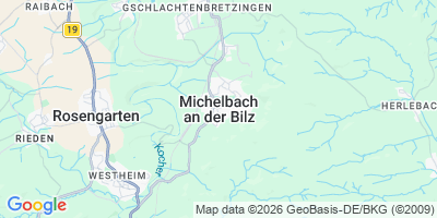 Karte Michelbach an der Bilz