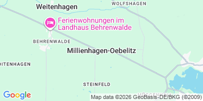 Karte Millienhagen-Oebelitz