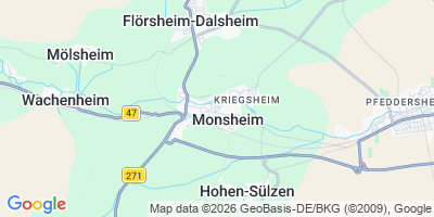 Karte Monsheim