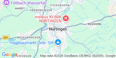 Karte Nürtingen