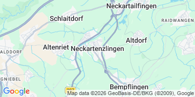 Karte Neckartenzlingen
