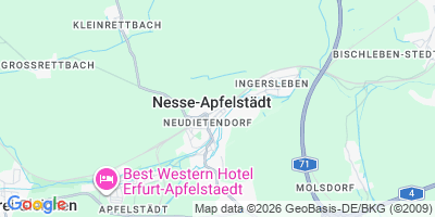 Karte Nesse-Apfelstädt