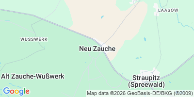 Karte Neu Zauche/Nowa Niwa
