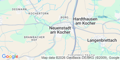 Karte Neuenstadt am Kocher