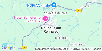 Karte Neuhaus am Rennweg