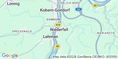 Karte Niederfell