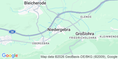 Karte Niedergebra