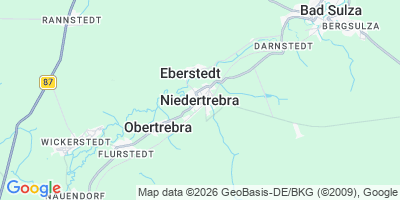 Karte Niedertrebra