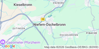 Karte Niefern-Öschelbronn