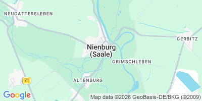 Karte Nienburg (Saale)