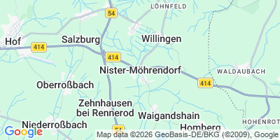 Karte Nister-Möhrendorf