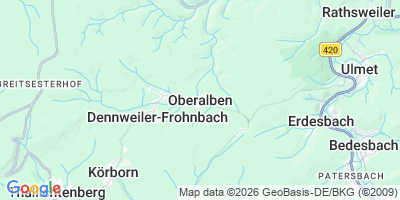 Karte Oberalben